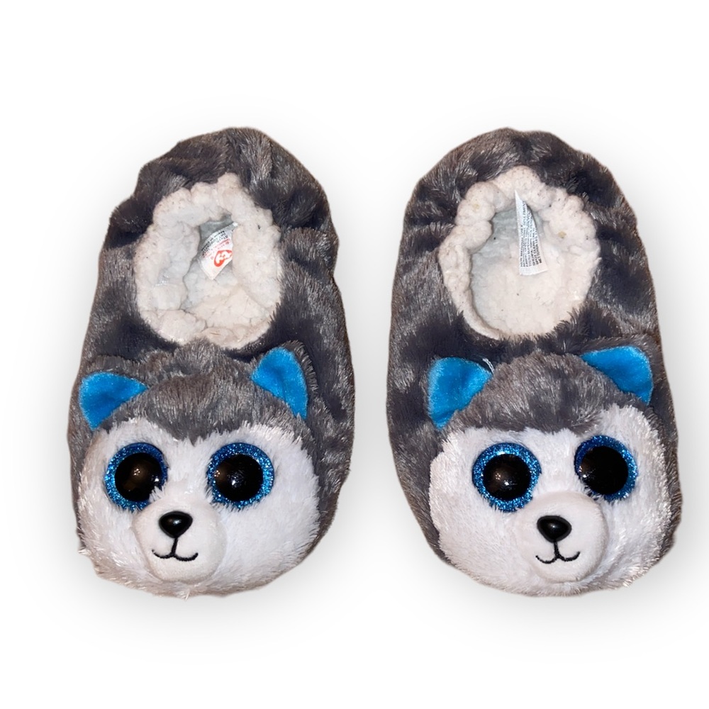 🌺 TY Cozy Husky Sparkly Slippers